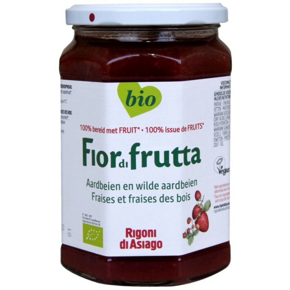 3x Fiordifrutta Aardbeienjam Bio 630 gr