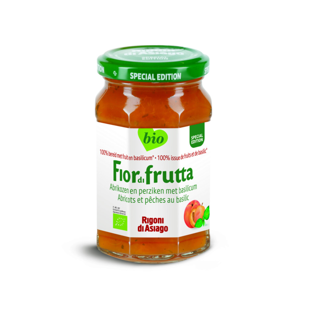 3x Fiordifrutta Jam Abrikozen Basilicum Bio 250 gr