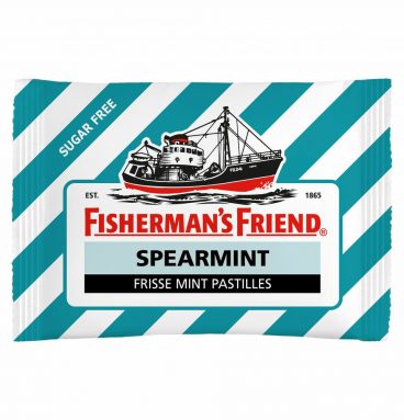 6x Fishermansfriend Zak Spearmint Suikervrij 25 gr