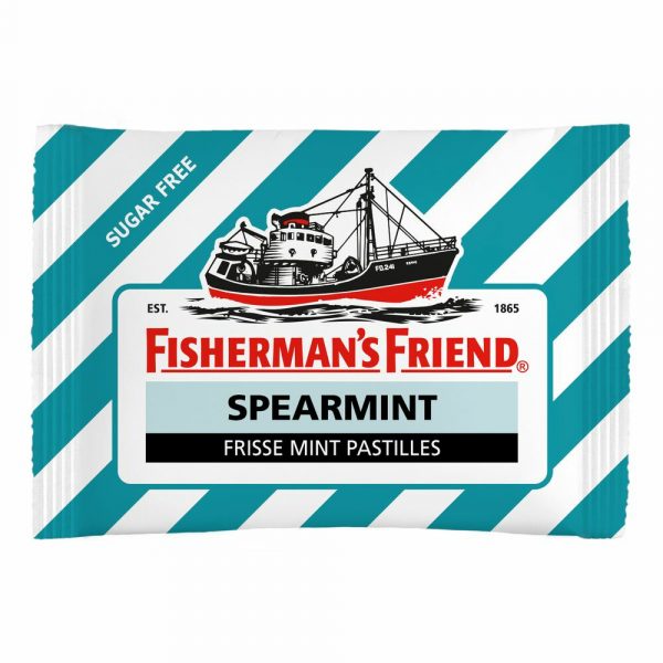 6x Fishermansfriend Zak Spearmint Suikervrij 25 gr