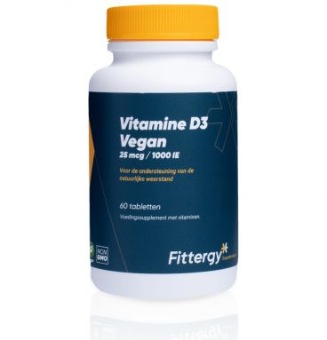 Fittergy Supplements Vitamine D3 25mcg Vegan 60 tabletten