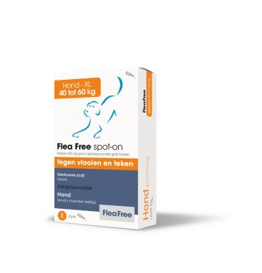 Flea Free Spot-On Anti Vlooien en Teken Druppels Hond 40-60 kg 1 pipet