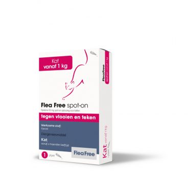 Flea Free Spot-On Anti Vlooiendruppels Kat vanaf 1 kg 1 pipet