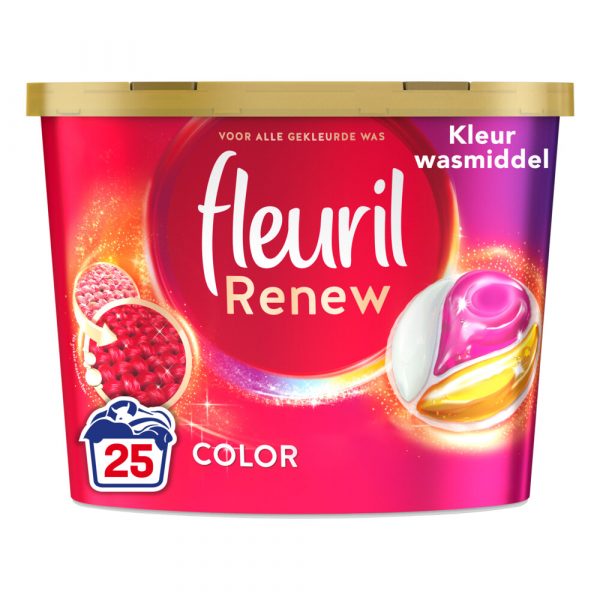 8x Fleuril Wasmiddelcapsules Renew Kleur 25 stuks