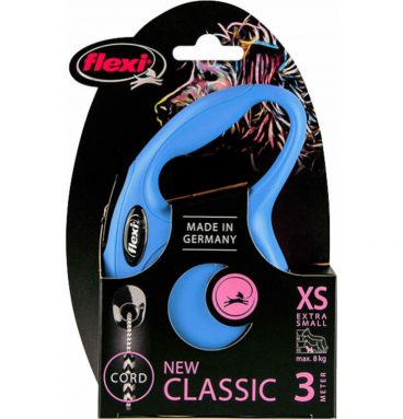 Flexi Rollijn Classic Cord Blauw 3 mtr tot 8 kg