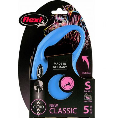 Flexi Rollijn Classic Cord Blauw 5 mtr tot 12 kg