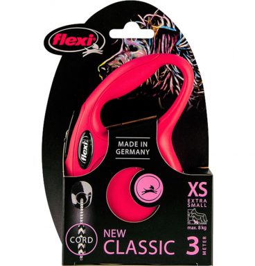 Flexi Rollijn Classic Cord Rood 3 mtr tot 8 kg