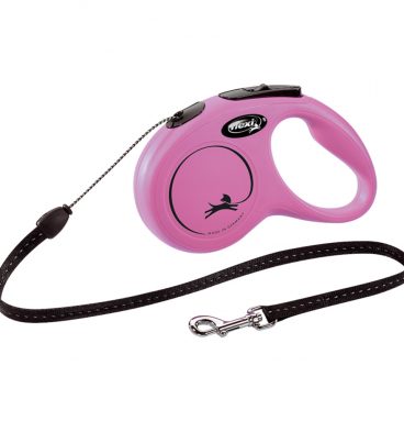 Flexi Rollijn Classic Cord Roze 5 mtr tot 12 kg