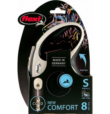 Flexi Rollijn New Comfort Cord Zwart 8 mtr tot 12 kg