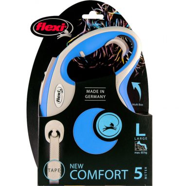 Flexi Rollijn New Comfort Tape Blauw 5 mtr tot 60 kg