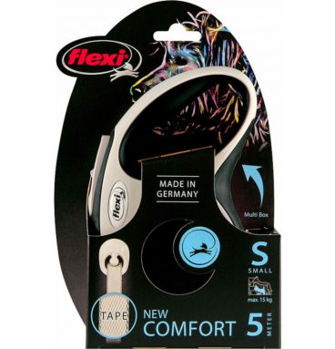 Flexi Rollijn New Comfort Tape Zwart 5 mtr tot 15 kg