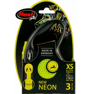 Flexi Rollijn New Neon Tape Geel 3 mtr tot 12 kg