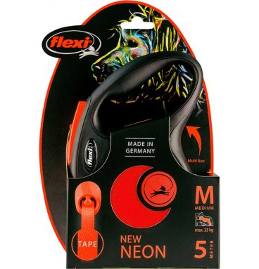 Flexi Rollijn New Neon Tape Oranje 5 mtr tot 25 kg