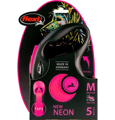 Flexi Rollijn New Neon Tape Roze 5 mtr tot 25 kg