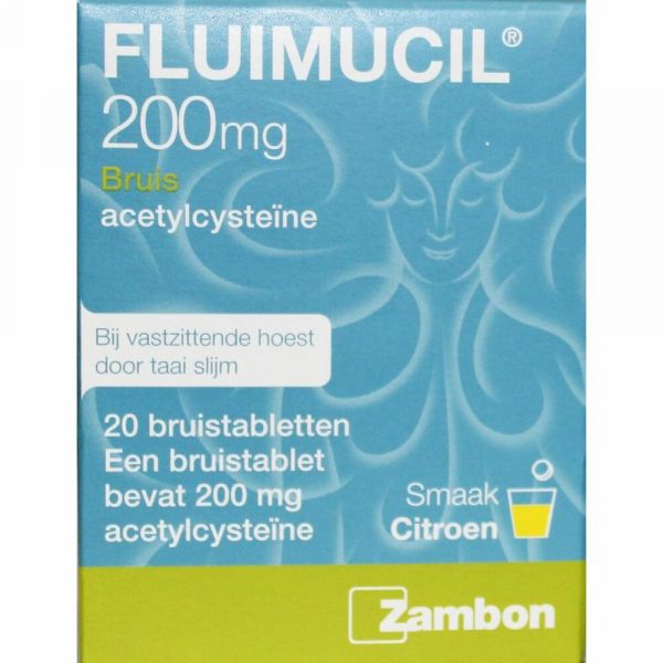 Fluimucil Hoest 200 mg 20 bruistabletten