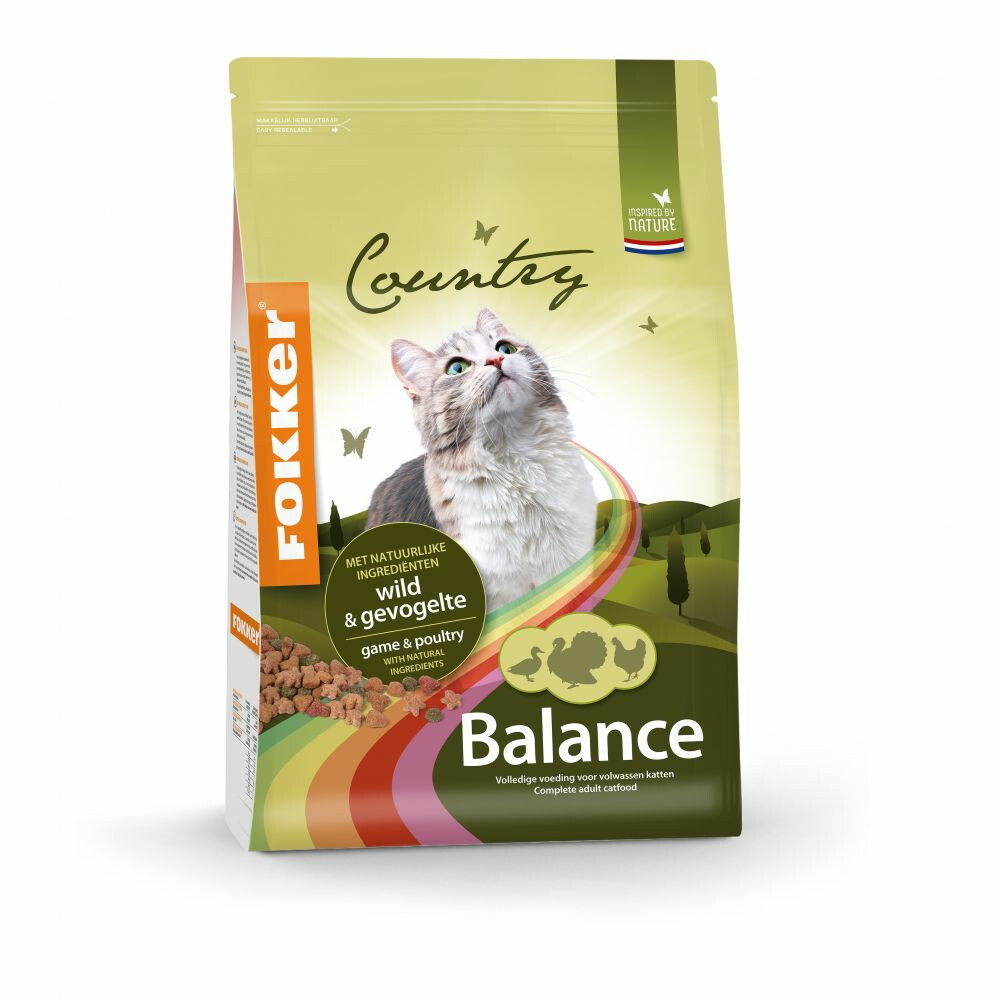 Fokker Country Balance Kattenvoer Wild en Gevogelte 10 kg