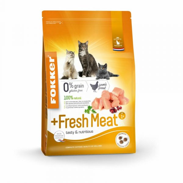 3x Fokker Fresh Meat Kattenvoer Verse Kip 2