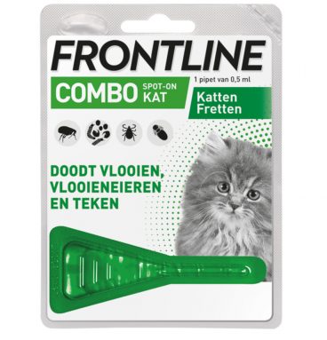 Frontline Combo Anti Vlooien en Teken Druppels Kat vanaf 1 kg 1 pipet