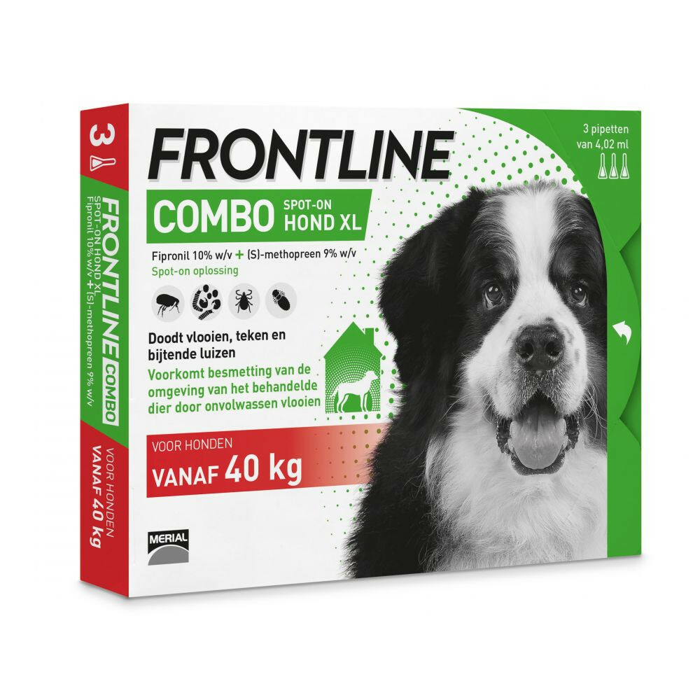 Frontline Combo Spot On Anti Vlooien en Teken Druppels Hond XL 3 pipetten