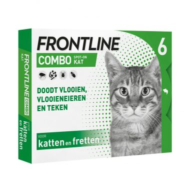 Frontline Combo Spot On Anti Vlooien en Teken Druppels Kat vanaf 1 kg 6 pipetten