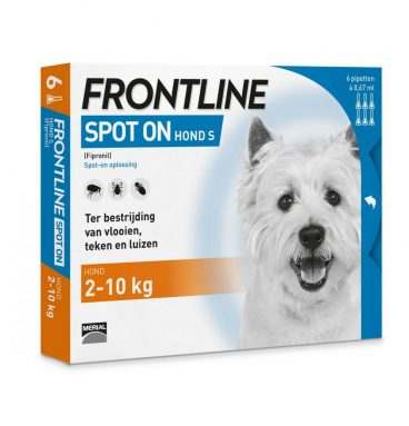 Frontline Spot On Anti Vlooien en Teken Druppels Hond tot 10 kg 4 pipetten