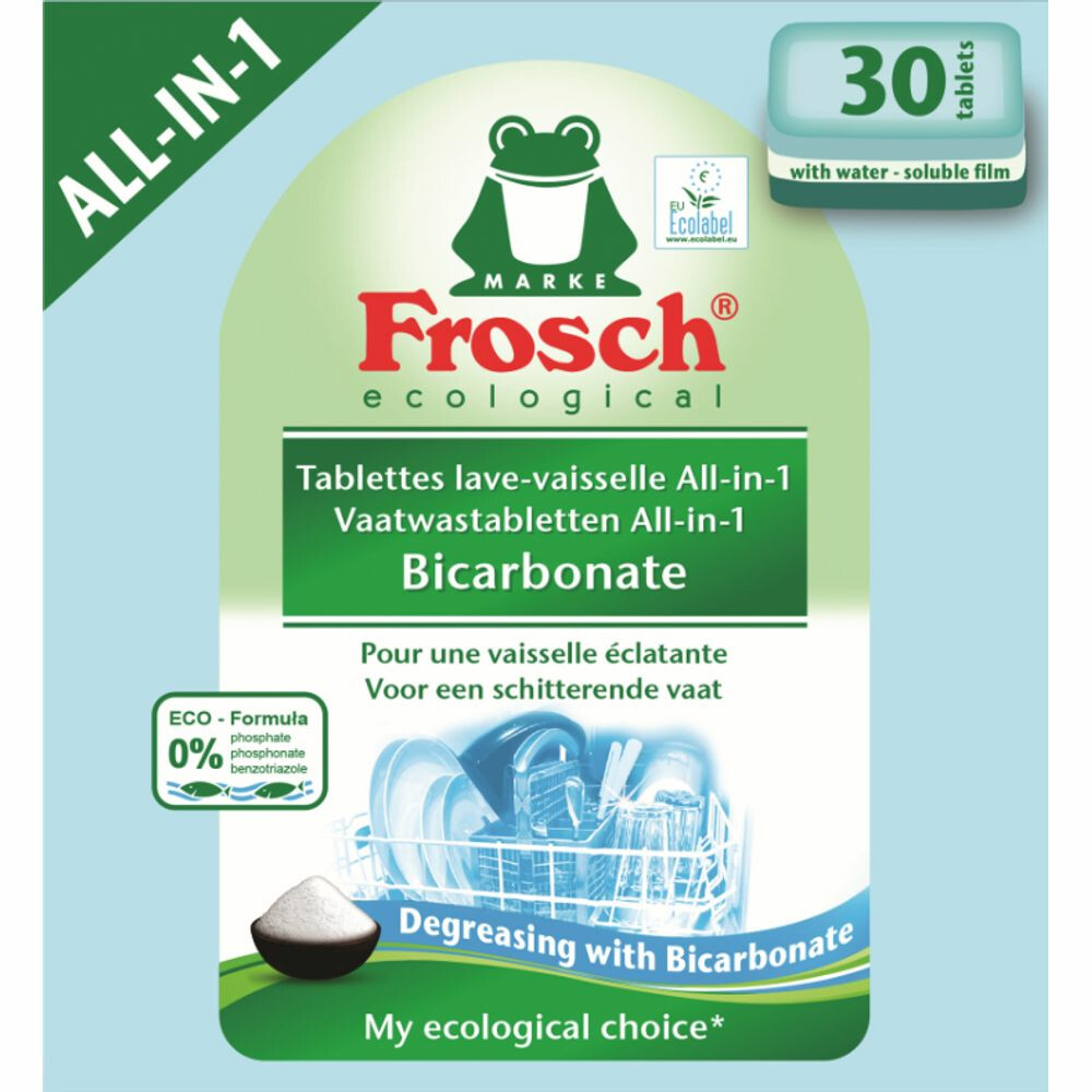 7x Frosch Vaatwastabletten All-in-1 Bicarbonate 30 stuks