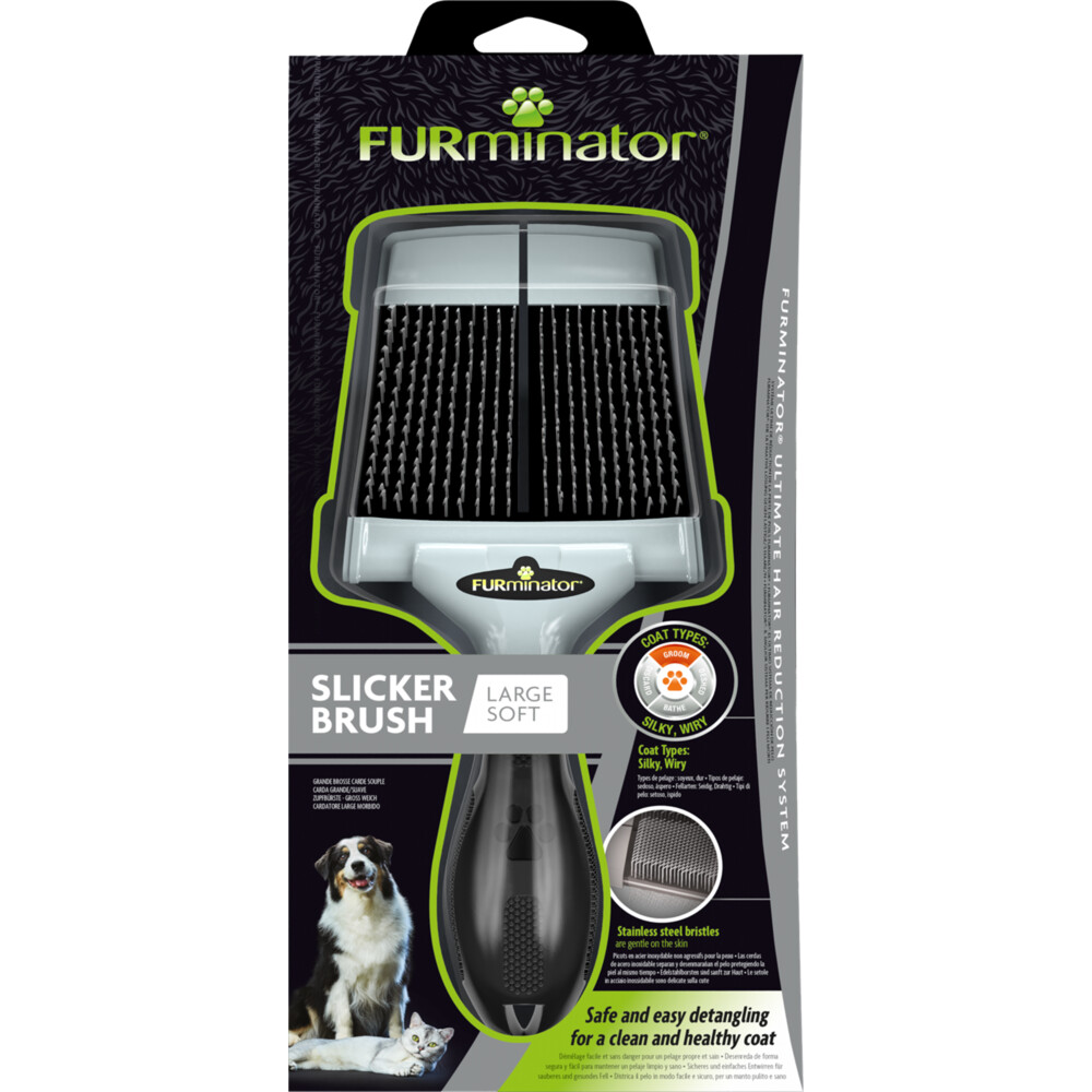 Furminator Slicker Brush Large Soft Dog - Cat