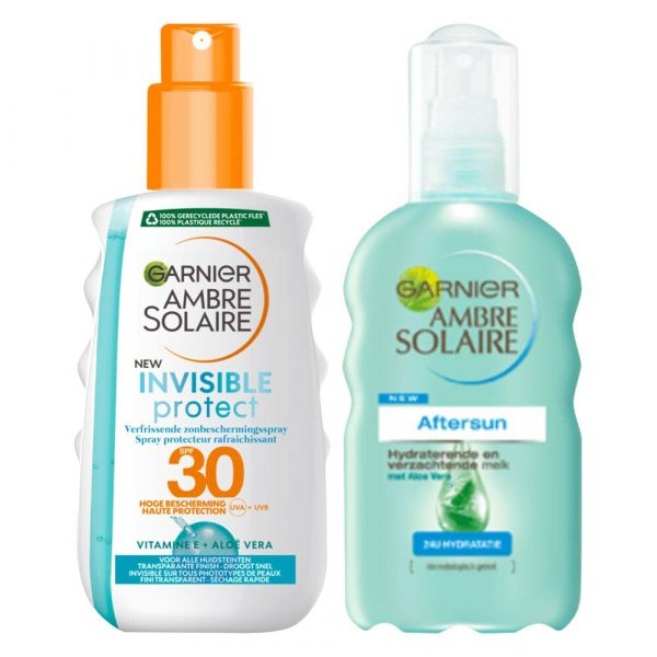 Garnier Ambre Solaire SPF30 Zonnebescherming&Verzorging Sprays Pakket