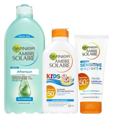 Garnier Ambre Solaire SPF50 Familie Zonnebescherming&Verzorging Pakket