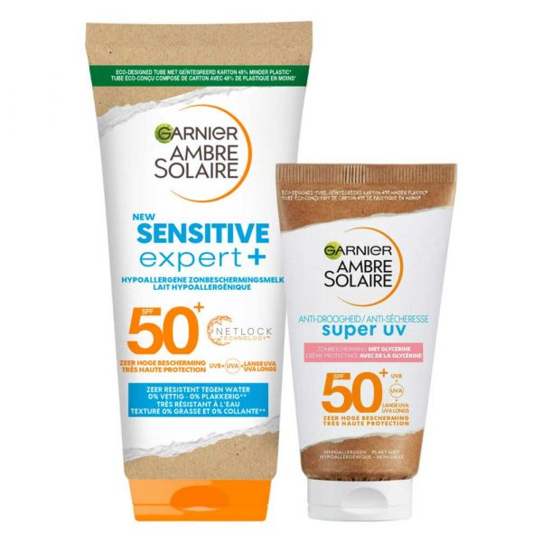 Garnier Ambre Solaire Sensitive Expert+ SPF 50+ Zonnebrand Pakket