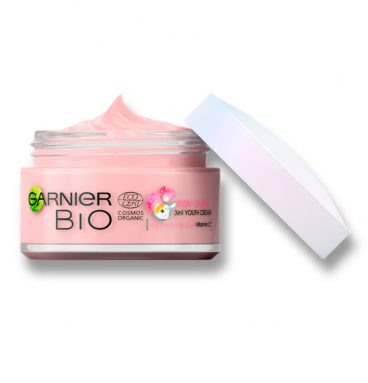 6x Garnier Bio Dagcrème 3-in-1 Rosy Glow Rozenbottel