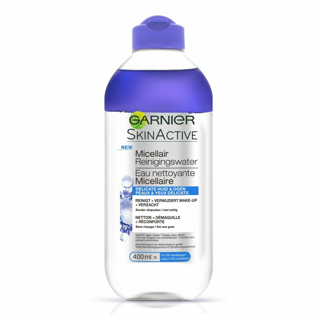 3x Garnier Micellair Reinigingswater voor Delicate Huid en Ogen 400 ml