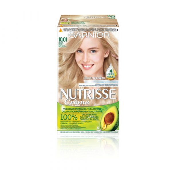 3x Garnier Nutrisse Crème 10.01 - Permanente Haarverf - Zeer Licht Natuurlijk Asblond