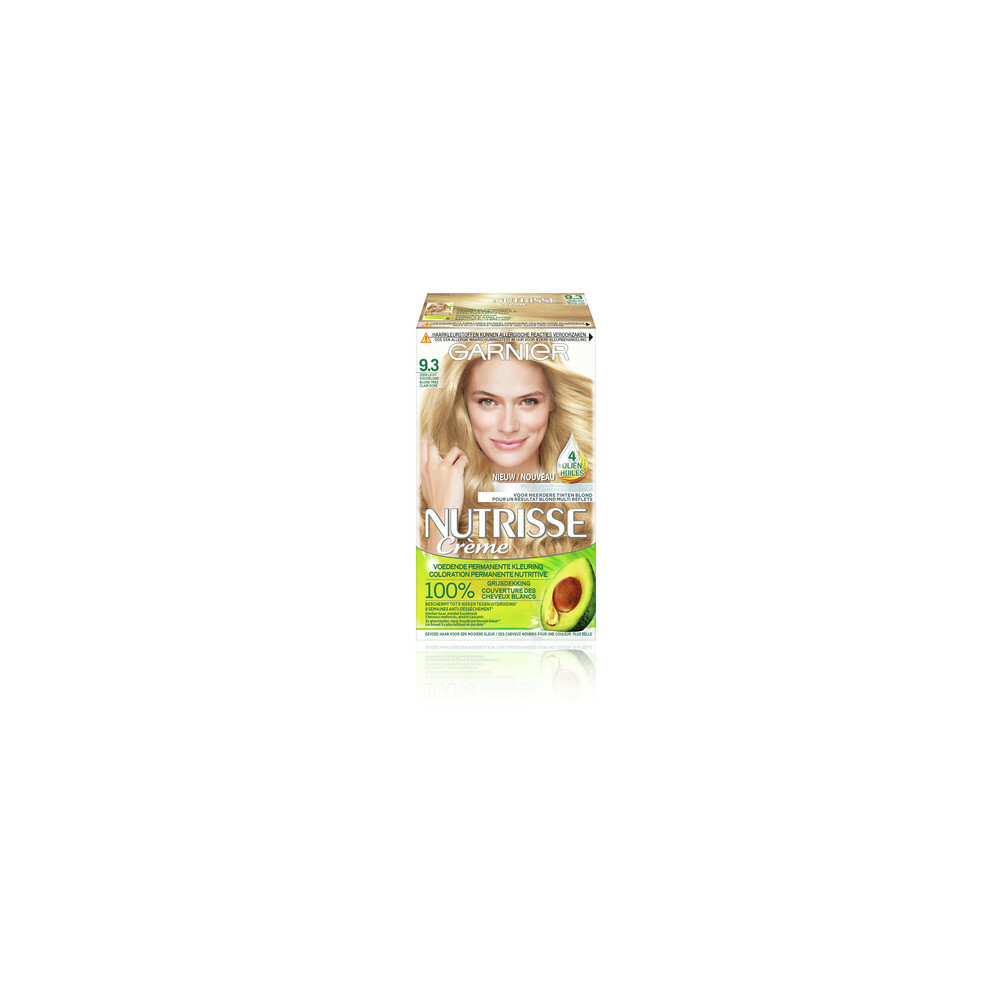 3x Garnier Nutrisse Crème 93 - Zeer Licht Goudblond