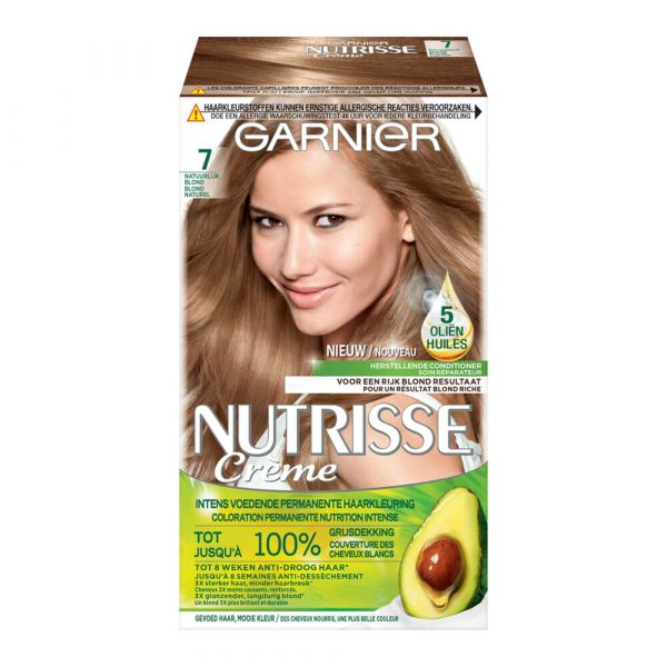 3x Garnier Nutrisse Creme Haarverf 70 - Natuurlijk Blond