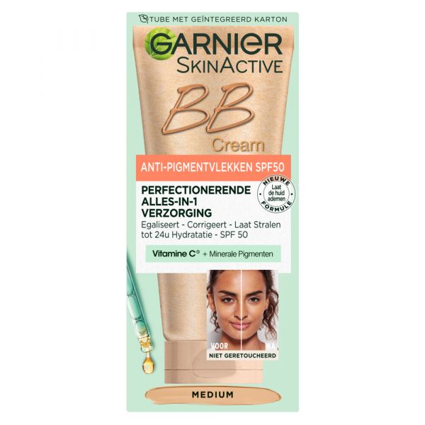 6x Garnier SkinActive BB Cream SPF 50 Medium 50 ml