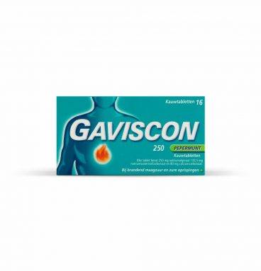 Gaviscon Kauwtabletten Pepermunt 250 mg 16 tabletten