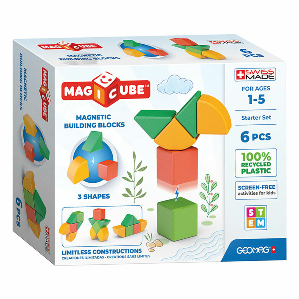 Geomag Magicube 3 Recyclede Vormen Starters Set 6-delig