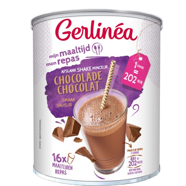 6x Gerlinea Milkshake Chocolade 436 gr