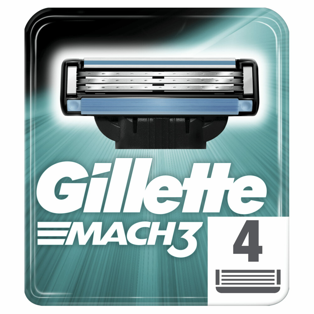 10x Gillette Scheermesjes Mach3 4 Stuks