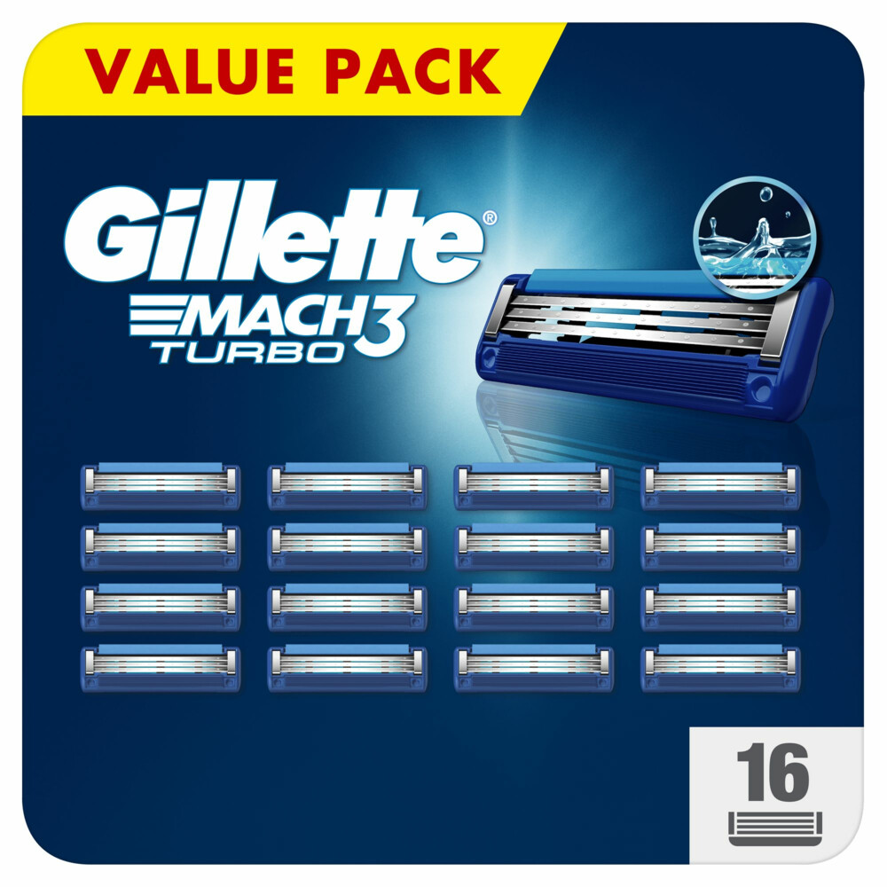 Gillette Scheermesjes Mach3 Turbo 16 stuks