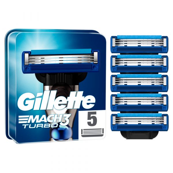 Gillette Scheermesjes Mach3 Turbo 5 stuks