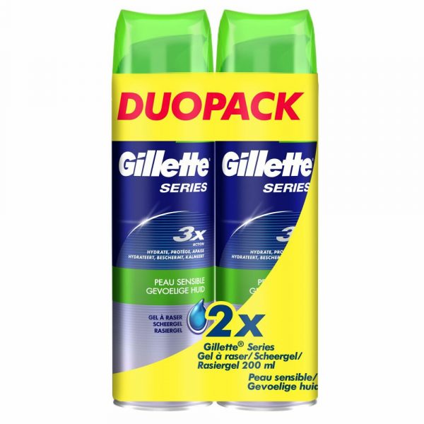 Gillette Series Gevoelige Huid Scheergel 2x200=400 ml