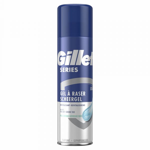 6x Gillette Series Revitaliserende Scheergel Met Groene Thee 200 ml