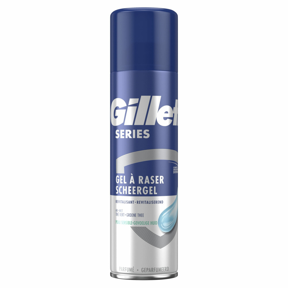 6x Gillette Series Revitaliserende Scheergel Met Groene Thee 200 ml