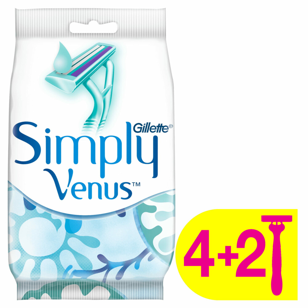 10x Gillette Venus Wegwerpmesjes Simply Venus 6 stuks