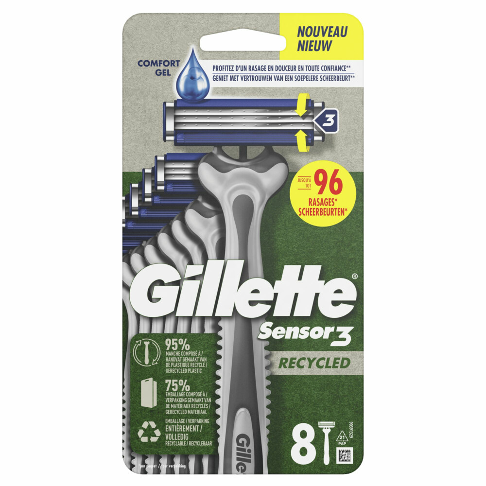 Gillette Wegwerpmesjes Sensor3 Recycled 8 stuks