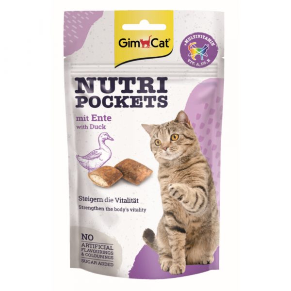 12x GimCat Nutri Pockets Eend 60 gr