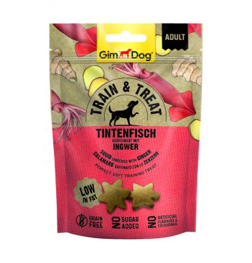 GimDog Train&Treat Inktvis - Gember 125 gr