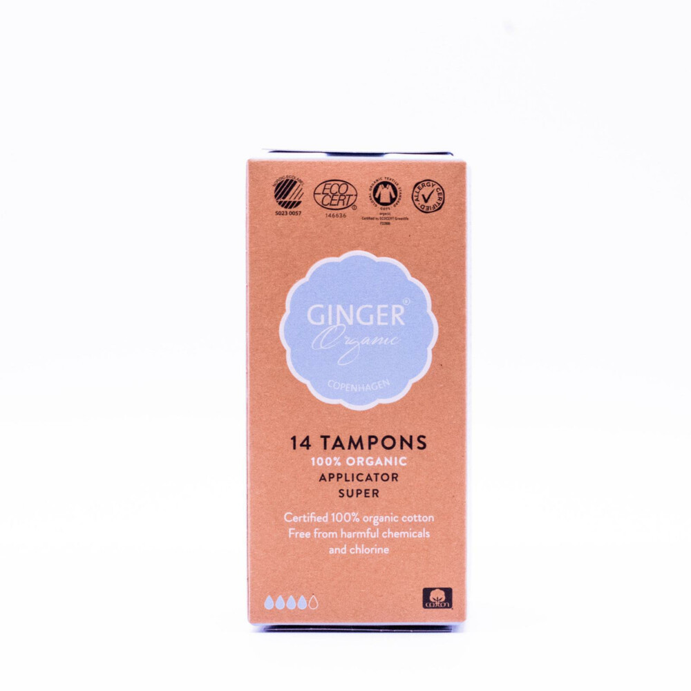 Ginger Organic Tampons Met Applicator Super 14 stuks